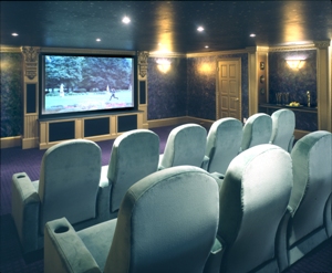 This media room houses an 18-seat theater. (Courtesy photo)
